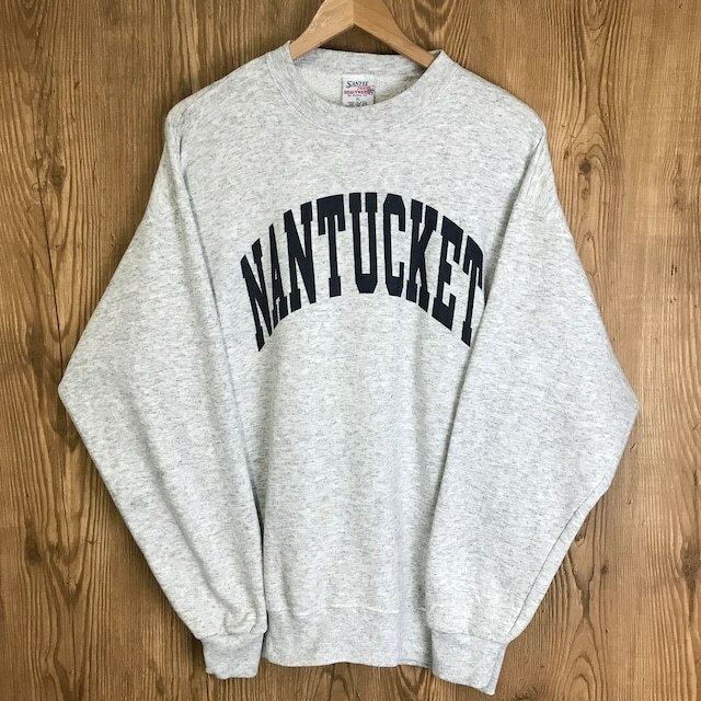 USA製 90年代 SANTEE SWEATS NANTUCKET 霜降りグレー スウェット メンズXLサイズ 90s 古着 e24022301