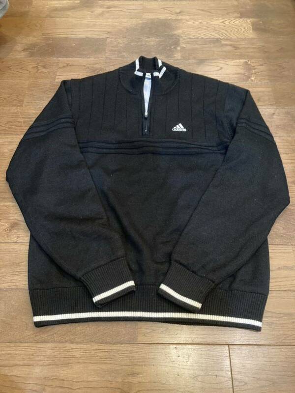 【美品】adidas ニットスニード　サイズM GOLF メンズ　アディダス　ゴルフ　テーラーメイド　ハーフジップニット　ニットセーター 