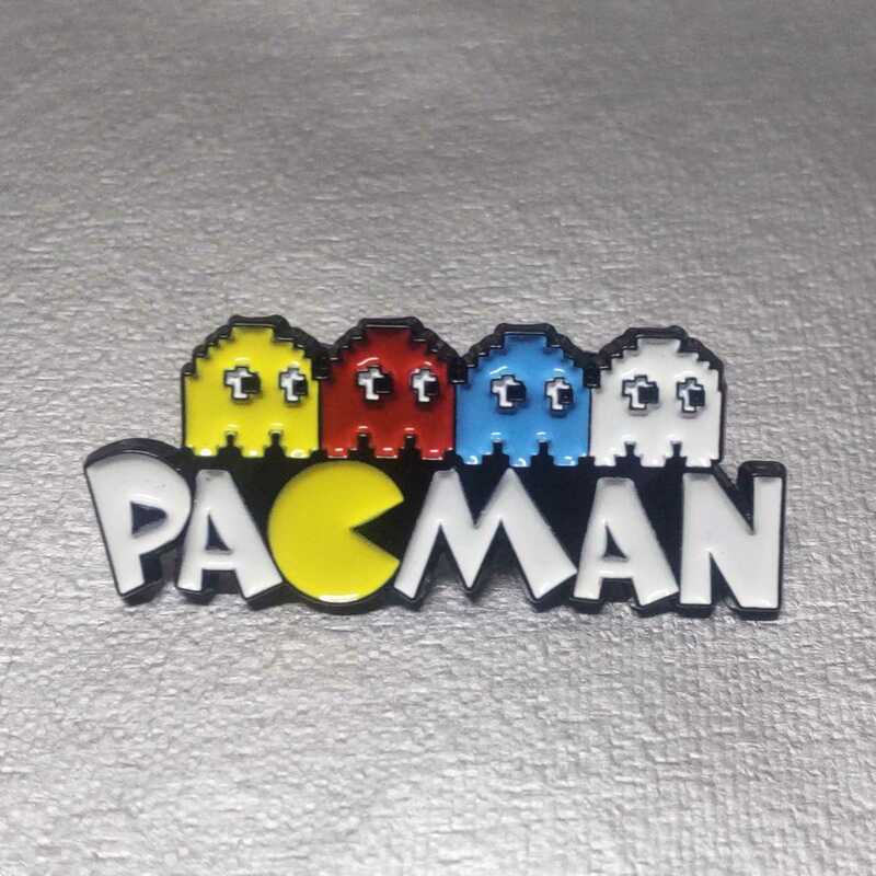 PACMAN ロゴ ピンバッジ ピンズ■バッヂ Pac-Man パックマン ナムコ ゲーム レトロ ファミコン アーケード マニー パッキャオ 映画 DVD