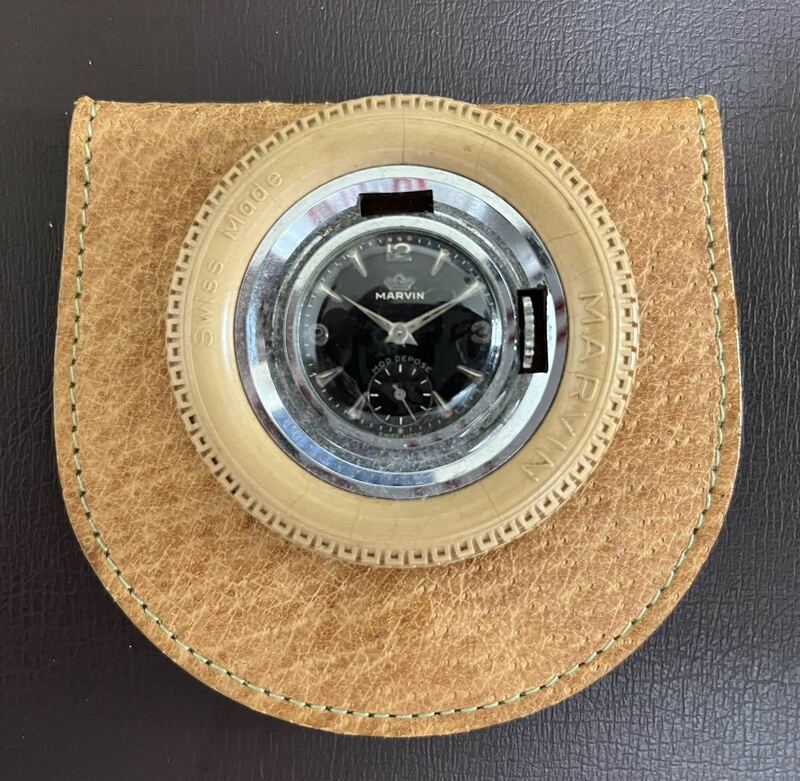 激レア 70年代 MARVIN タイヤ型ウォッチ 懐中時計 可動品