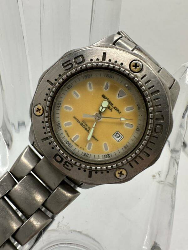 【SEIKO 】クォーツ 腕時計 ALBA EPSILON TITANIUM v782-0390 中古品　ジャンク　不動　わけあり