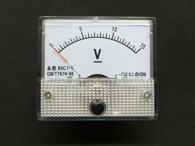 DC15V アナログ電圧計 パネルメーター