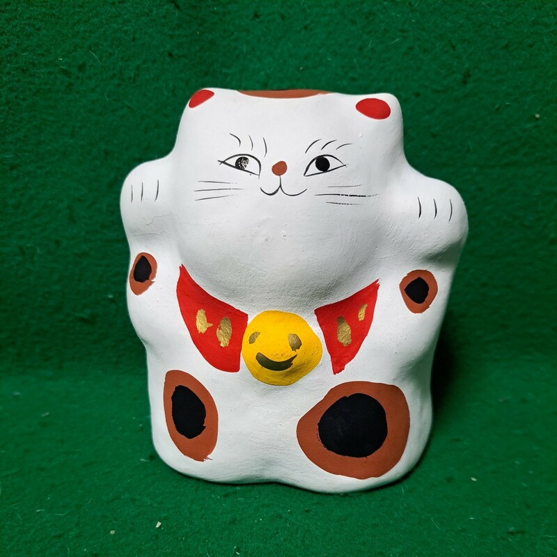 大分県 日出人形 招き猫 郷土玩具 大型 高さ11cm 送料710円