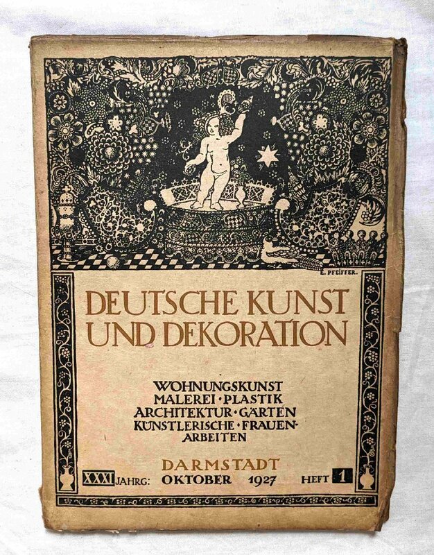 1927年 ダルムシュタット Deutsche Kunst und Dekoration Marlice Hinz ファッションイラスト/美しい芸術本・アートブック/Rudolf Koch