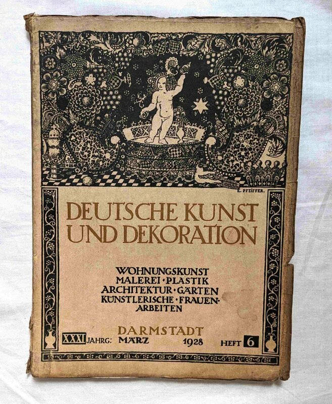 1928年 ダルムシュタット Deutsche Kunst und Dekoration ヨーゼフ・ホフマン ウィーン・アパート インテリア/Fritz August Breuhaus