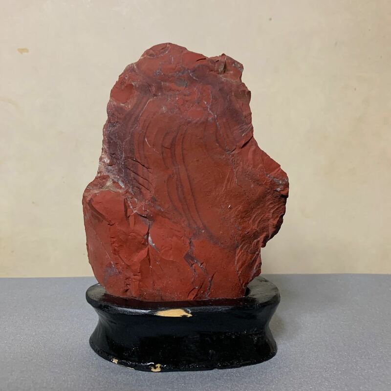 赤石 佐渡赤石　日本三大銘石　天然石 高さ約19.5cm 鑑賞石　　原石 置物