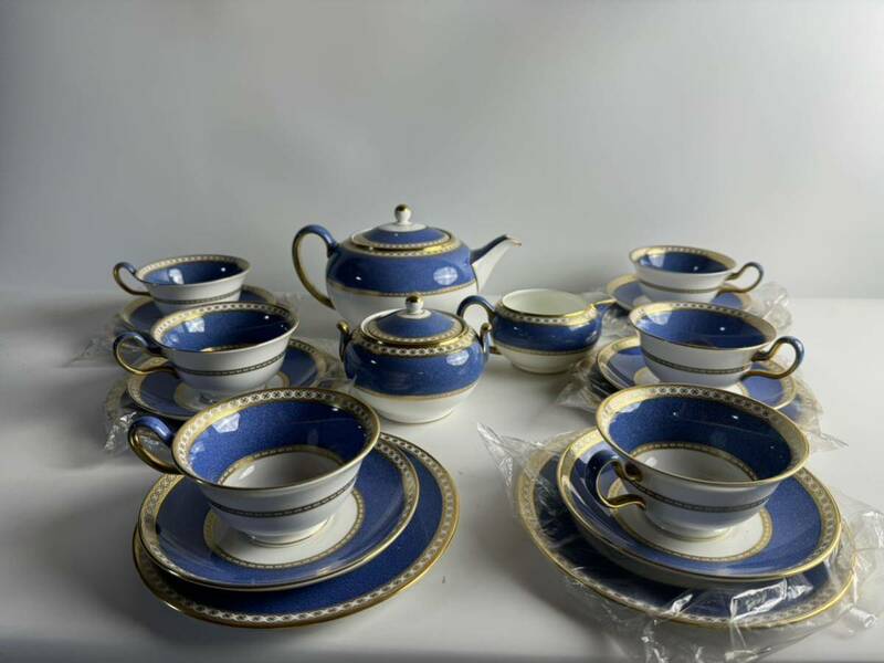 WEDGWOOD ティーセット ULANDER ウェッジウッド ウエッジウッド ティーポット カップ ソーサー シュガーポット ユーランダー プレート