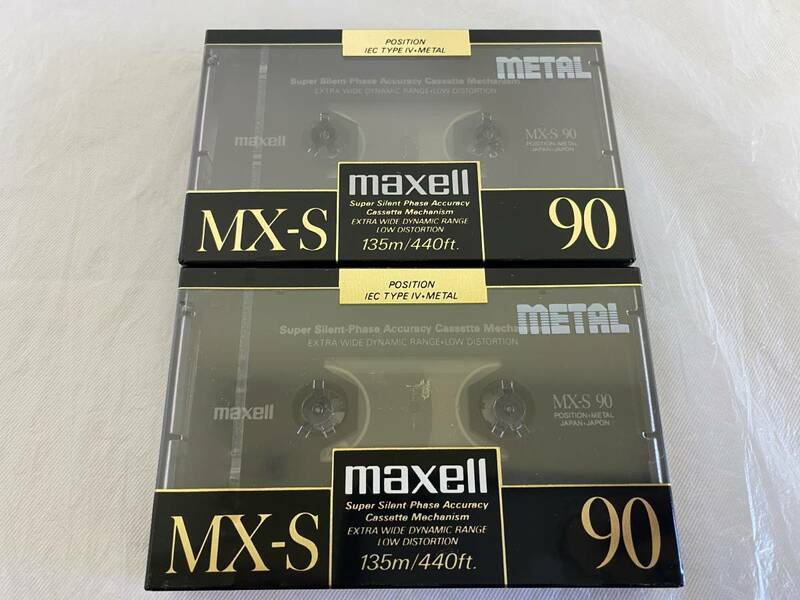 【新品未開封】 maxell マクセル MX-S 90 2本セット METAL メタルポジション TYPEⅣ カセットテープ 日立マクセル 当時物 昭和レトロ 2