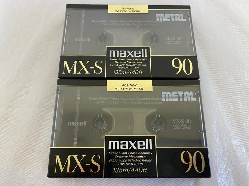 【新品未開封】 maxell マクセル MX-S 90 2本セット METAL メタルポジション TYPEⅣ カセットテープ 日立マクセル 当時物 昭和レトロ 4