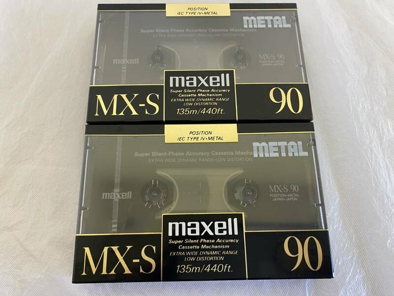 【新品未開封】 maxell マクセル MX-S 90 2本セット METAL メタルポジション TYPEⅣ カセットテープ 日立マクセル 当時物 昭和レトロ 5