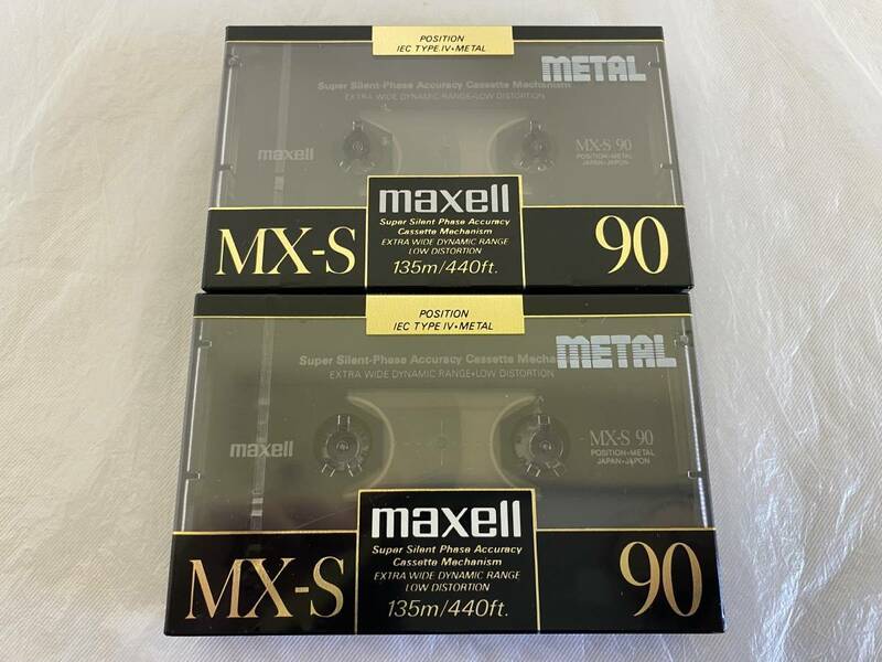 【新品未開封】 maxell マクセル MX-S 90 2本セット METAL メタルポジション TYPEⅣ カセットテープ 日立マクセル 当時物 昭和レトロ 6