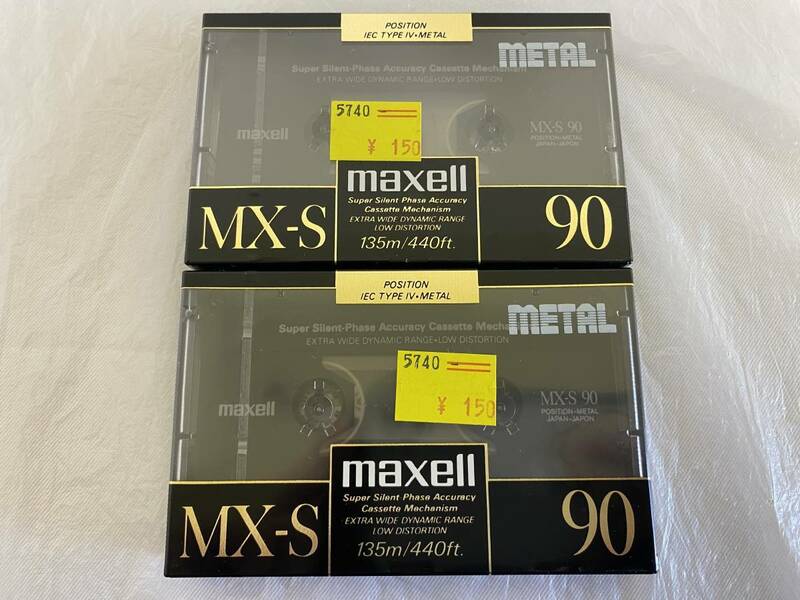 【新品未開封】 maxell マクセル MX-S 90 2本セット METAL メタルポジション TYPEⅣ カセットテープ 日立マクセル 当時物 昭和レトロ 7