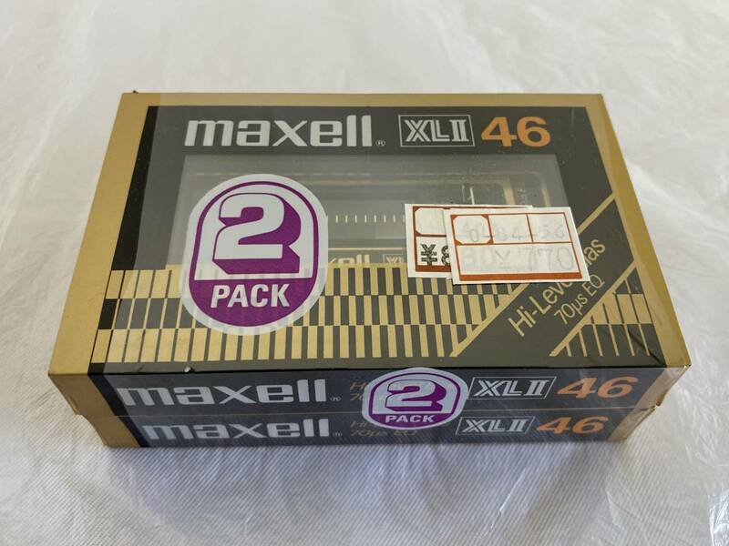 【新品未開封】 maxell マクセル XL Ⅱ 46 XL2 2本組 2パック ハイポジション TYPEⅡ カセットテープ 日立マクセル 当時物 昭和レトロ 2