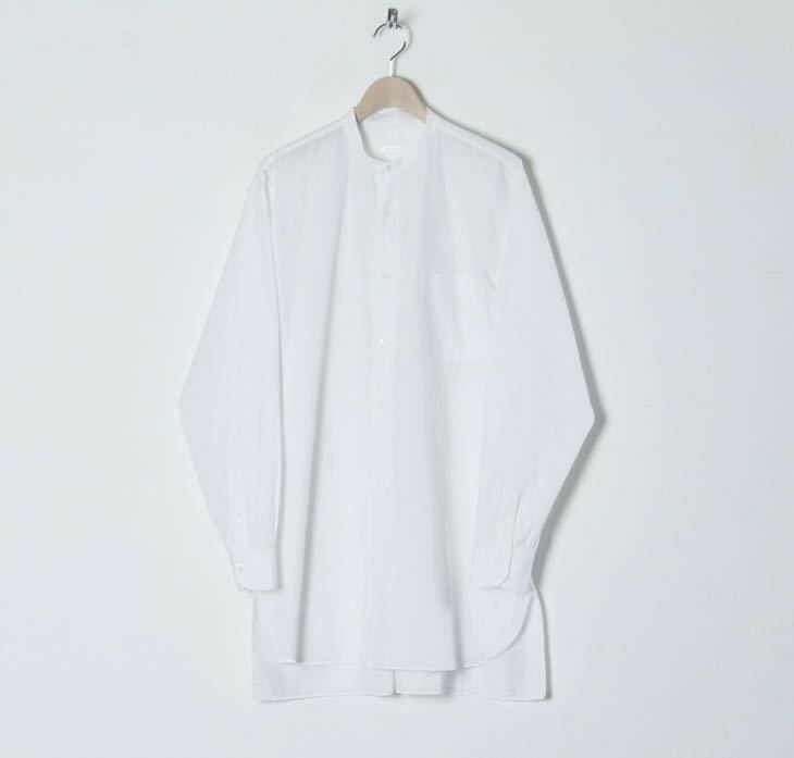 comoli コモリ バンドカラーシャツ ホワイト 白 W03-02002 サイズ1 コモリシャツ