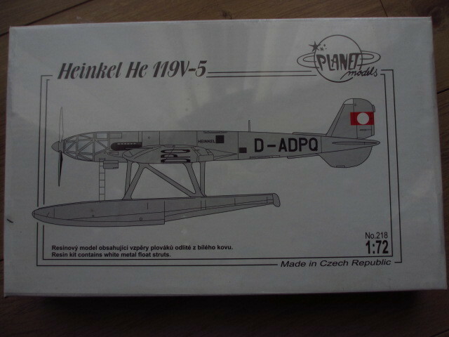 Planet Models 1/72 Heinkel He 119V-5(新品、メーカーシュリンク封印）：レジンキット？水上機型