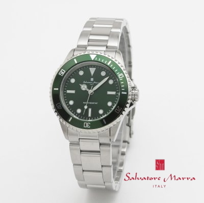 サルバトーレマー 女性用腕時計 SM19154-SSGR 緑 ダイバーズスタイル 【新品特価】