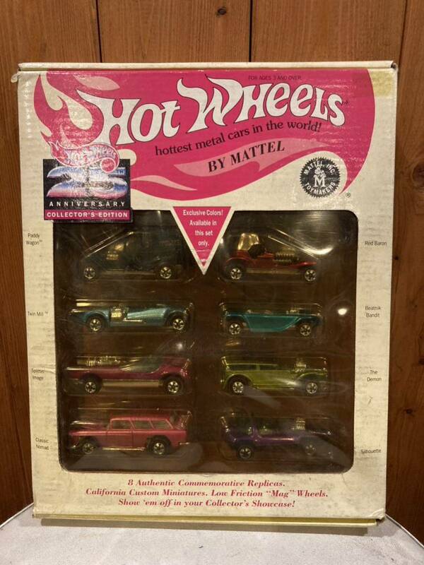 1993 Hot Wheels ホットウィール 25th Anniversary Collector's Editon of 8 Authentic Commemorative コレクターズアイテム　ミニカー 