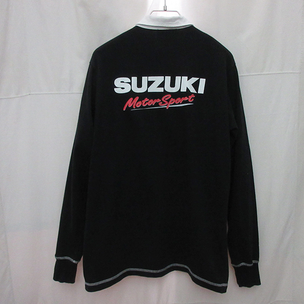 ■SUZUKI MotorSport スズキ モータースポーツ ラガーシャツ LL 長袖 ポロシャツ ブラック