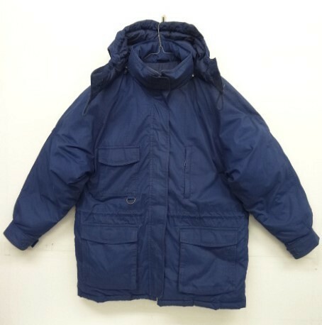 90s ヴィンテージ EDDIE BAUER エディバウアー SNOW LINE フード付き グースダウンジャケット ネイビー VINTAGE 90年代