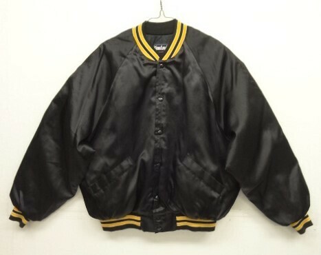 90s ヴィンテージ USA製 KING LOUIE キングルイ バックプリント 裏地付き サテンジャケット ブラック VINTAGE 90年代 アメリカ製