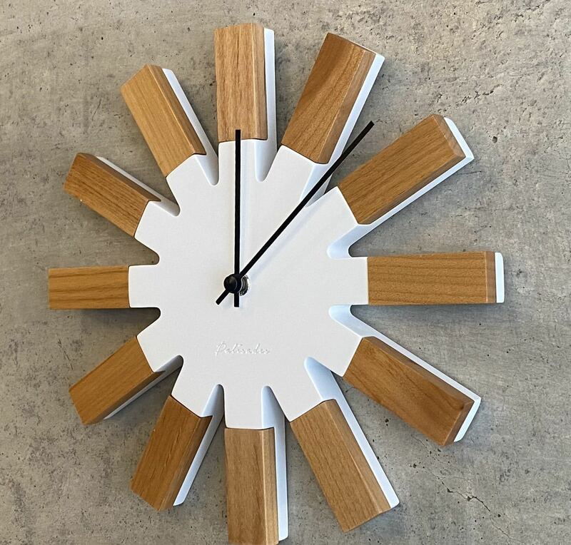 Velco Wall clock-white(検 ビンテージ,ミッドセンチュリー,イームズ,50's,60's,ジョージネルソン,パントン,ブロッククロック,サンバースト