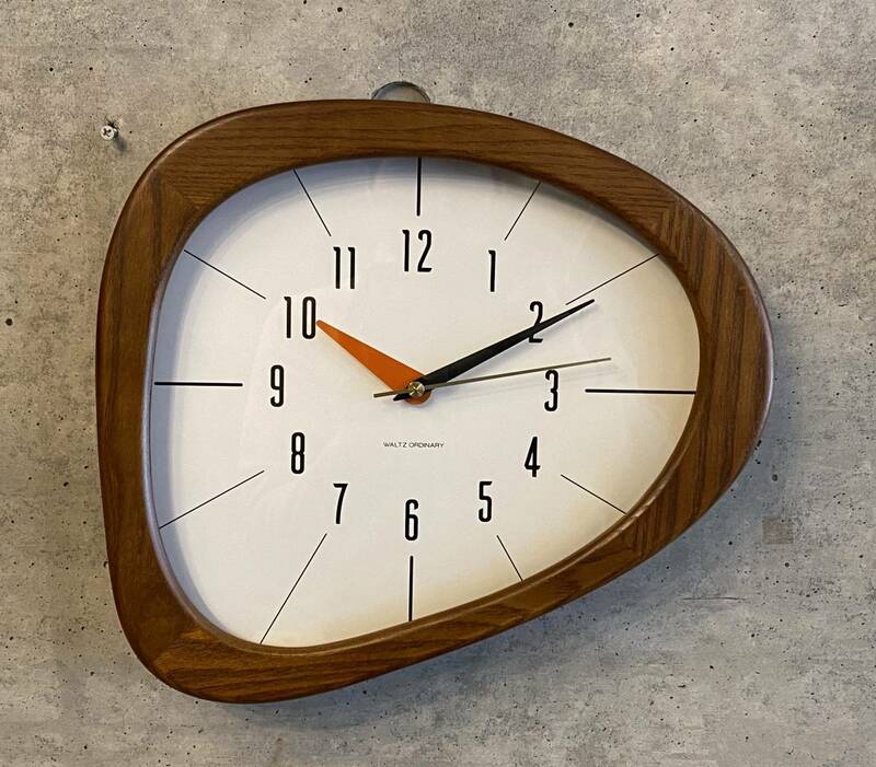 Atomic design wood Wall Clock(検索 アトミック,北欧ビンテージ,サンバースト,ミッドセンチュリー,イームズ,50's,60's,スペースエイジ