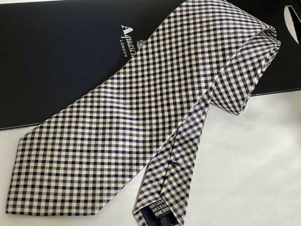 新品◆Aquascutum アクアスキュータム ネクタイ◆シルク100%