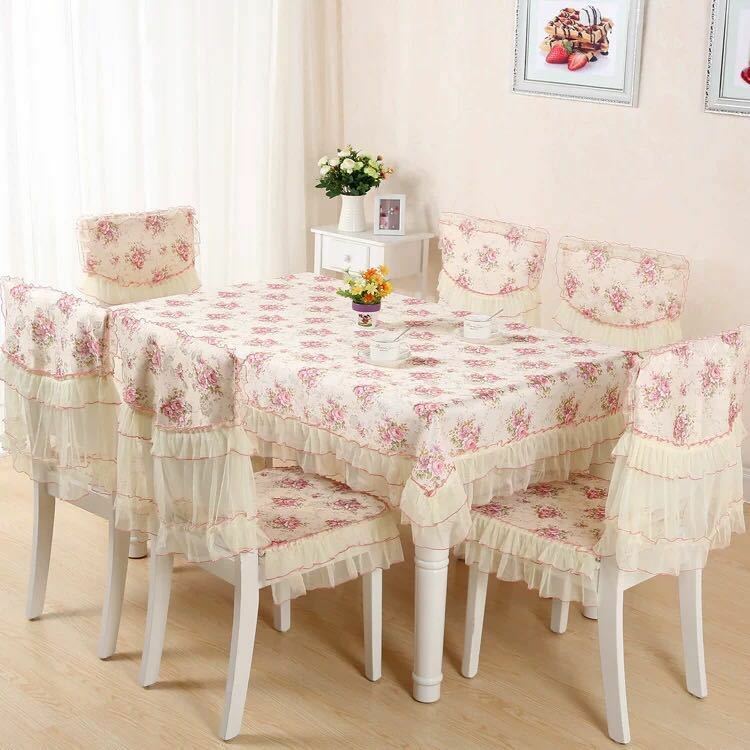 新品　テーブルクロス　テーブルカバー　ピンク系　130cm x 180cm 長方形　レース 食卓カバー 汚れ防止 可愛い 飾り　インテリア