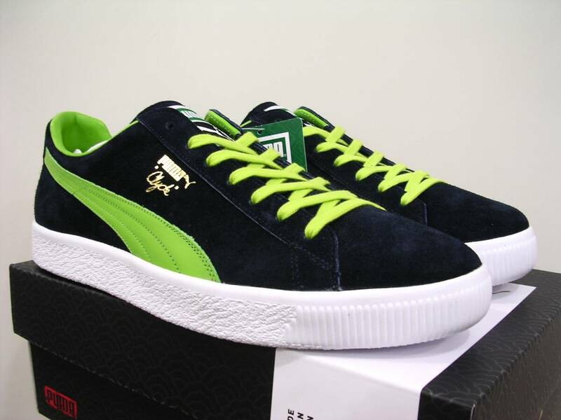 新品 PUMA CLYDE MIJ 紺ライム US11 29cm 日本製 定価22000円 MADE IN JAPAN プーマ クライド CLYDEZILLA #390085-02 スエード suede