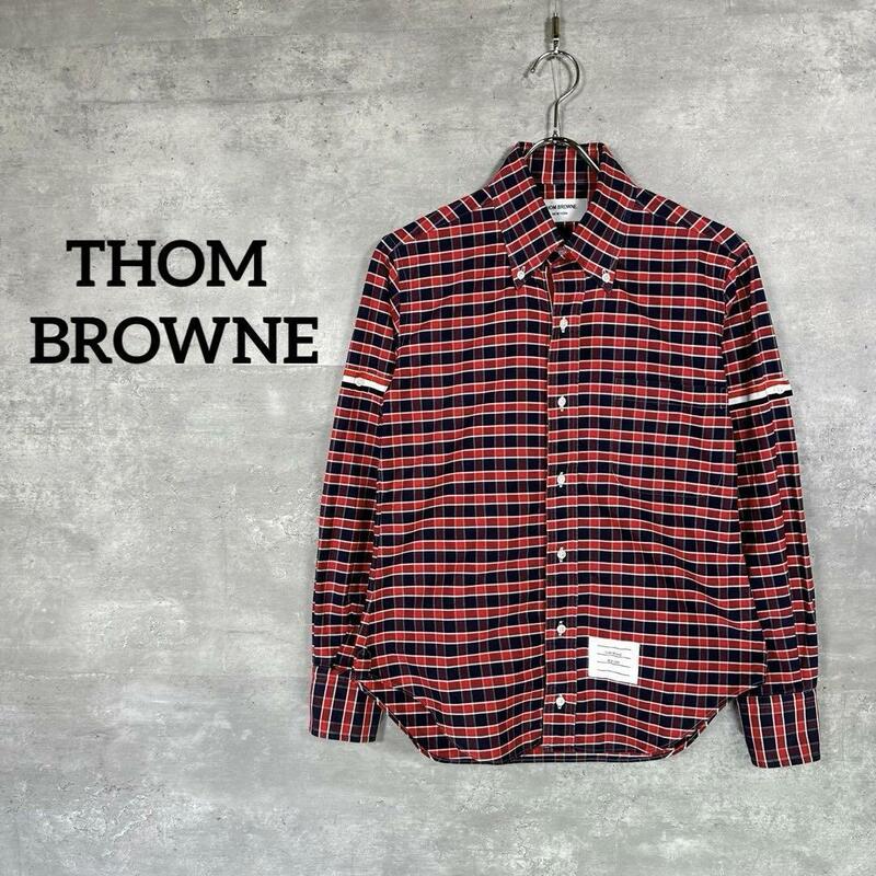 『THOM BROWNE.』 トムブラウン チェック柄 ボタンダウンシャツ