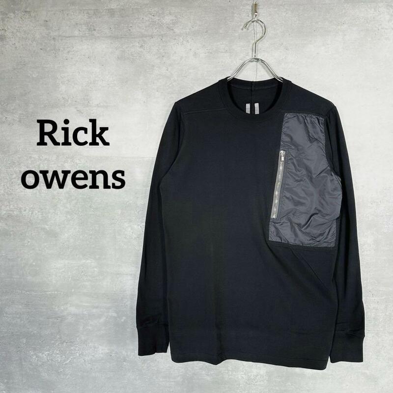 『Rick owens』 リックオウエンス (S) ポケット付き 長袖Tシャツ