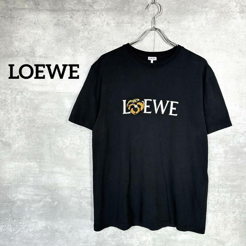 『LOEWE』 ロエベ (M) 21ss パンジー 刺繍アナグラム ロゴTシャツ