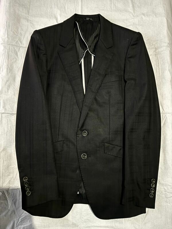 【良品　送料無料】suit select スーツセレクト　skinnyセットアップ　スーツ　黒 チェックS