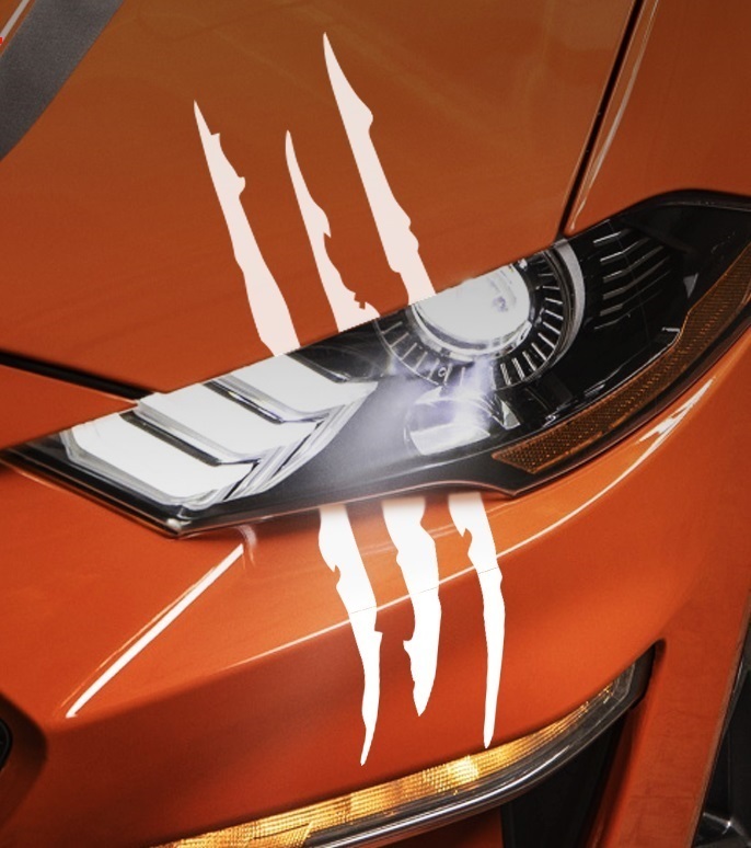 デカール ヘッドライト ステッカー グリーン 稲妻デザイン 自動車 ボンネット フェンダー E90 E92 F30 F32 W176 C117 ZN6 ZC6 等に