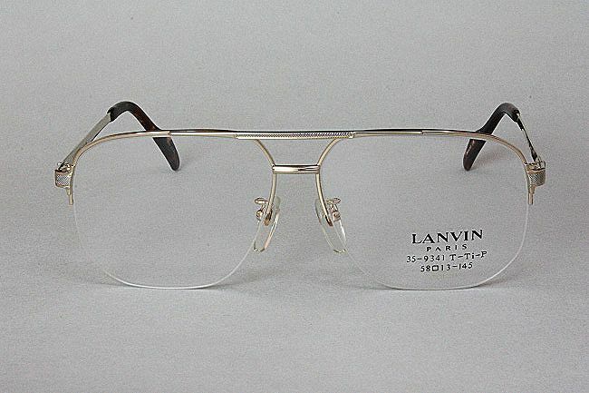 【未使用・新品】LANVIN PARIS LUNETTES ランバン メンズ ナイロール 35-9341 ゴールド col.1A 