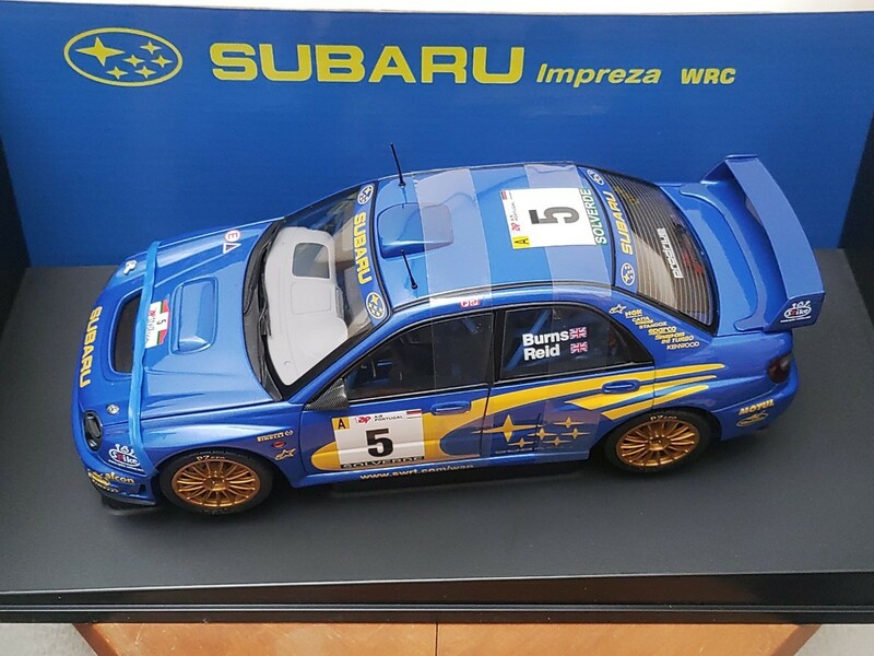 ☆ 絶版稀少品！Aa1/18 スバル インプレッサ WRC ラリー ポルトガルGP 2001年 #5 R.バーンズ ☆