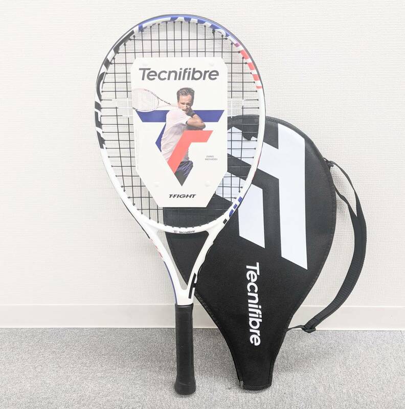 【1660】Tecnifibre T-FIGHT テクニファイバー ジュニア テニス ラケット テニス ホワイト 美品 ケース付き カーボン 軽量 スポーツ 