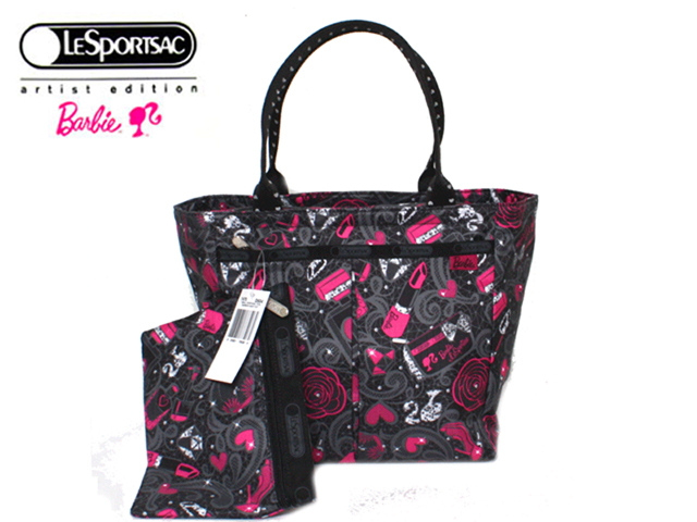 新品♪バービーコラボ♪LeSportsac 7470 SMALL EVERYGIRL TOTE♪D504 BARBIE'S NIGHT OUT ♪