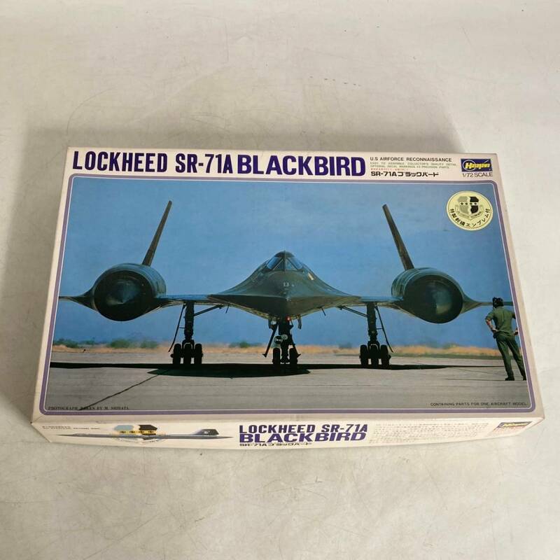 未組立　現状品　プラモデル　ハセガワ　ブラックバード　LOCKHEED SR-71A BLACK BIRD　1/72　軍用機　U.S AIRFORCE　K16　エンブレム付