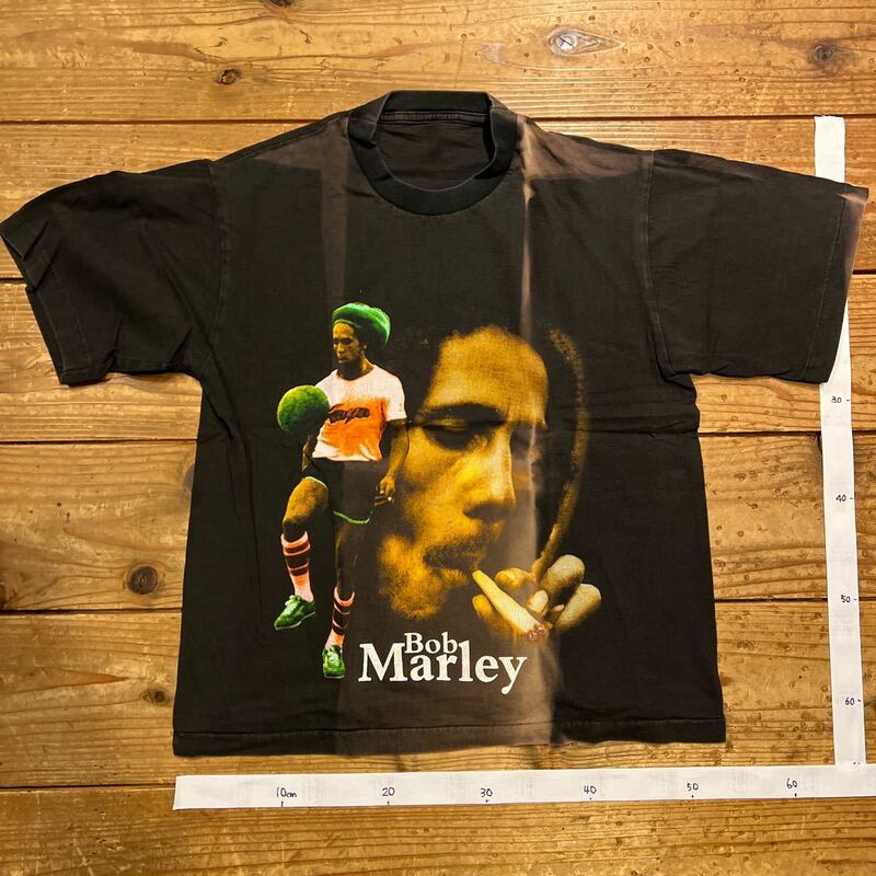 Bob Marley Tシャツ 黒　T-shirt ボブマーレー　Kaya ラスタファリアン　ラスタ　サッカー