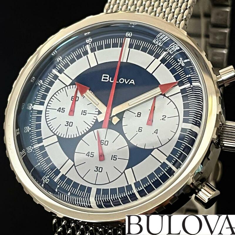 【BULOVA】展示品特価/ブローバ/メンズ腕時計/激レア/名器/高級/クロノグラフC/男性用/プレゼントに/かっこいい/レトロ感/96K101/お洒落