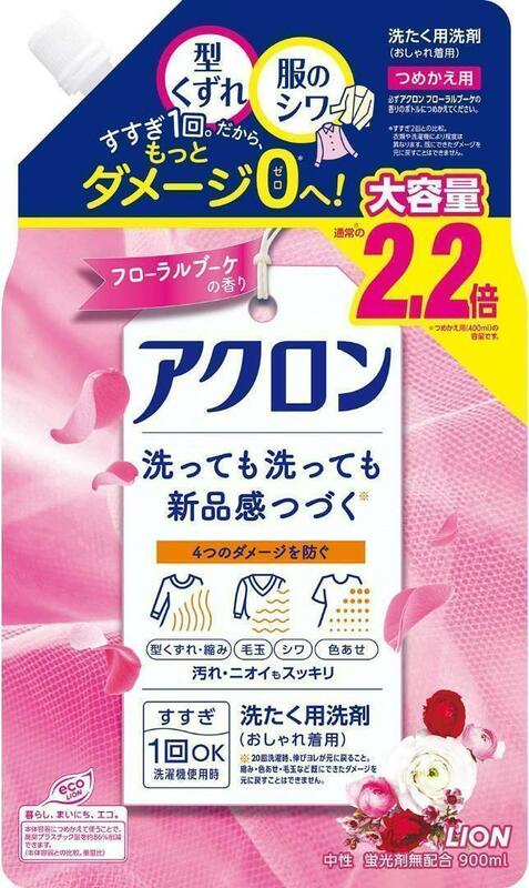 アクロン おしゃれぎ用洗剤 フローラルブーケの香り 詰め替え 900ml