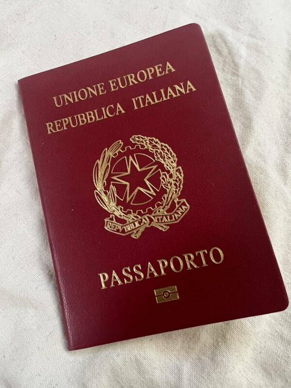 EU イタリアパスポート　イタリア共和国旅券型メモ帳 ノート　スタンプ帳 NATO軍　イタリア軍