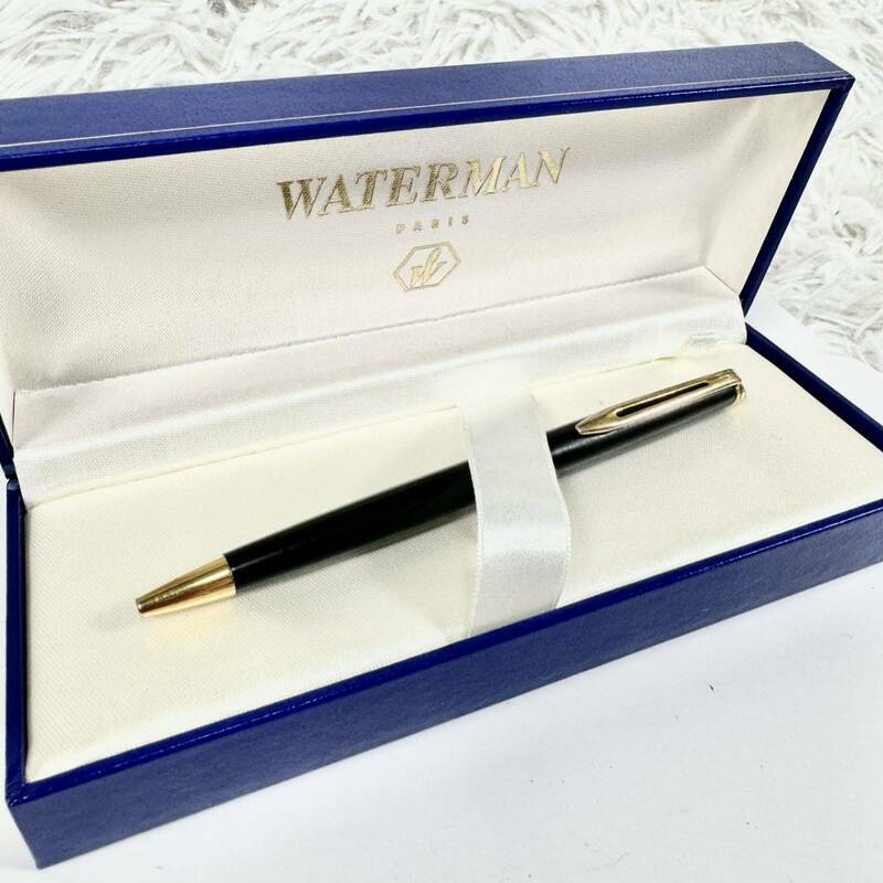 WATERMAN ウォーターマン a6 ツイスト式 ボールペン ブラック 筆記用具 文房具 箱付 筆記確認済 F