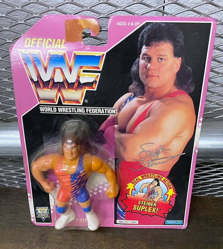 即決 激レア ハズブロ HASBRO WWF フィギュア スコットスタイナー 1993 パープルカード GALOOB WCW WWE ホーガン アルティメットウォリアー