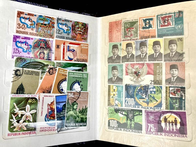 世界の切手 コレクション インドネシア コレクションブック