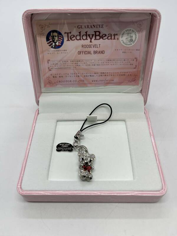 ◆TeddyBear◆ ＃14446 テディベア キーホルダー ストラップ セオドア・ルーズベルト ストーン クマ