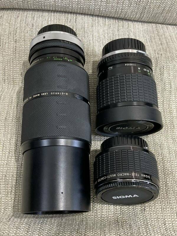 【シグマレンズ 3点セット】SIGMA HIGH-SPEED ZOOM f=80-200mm F3.5 他