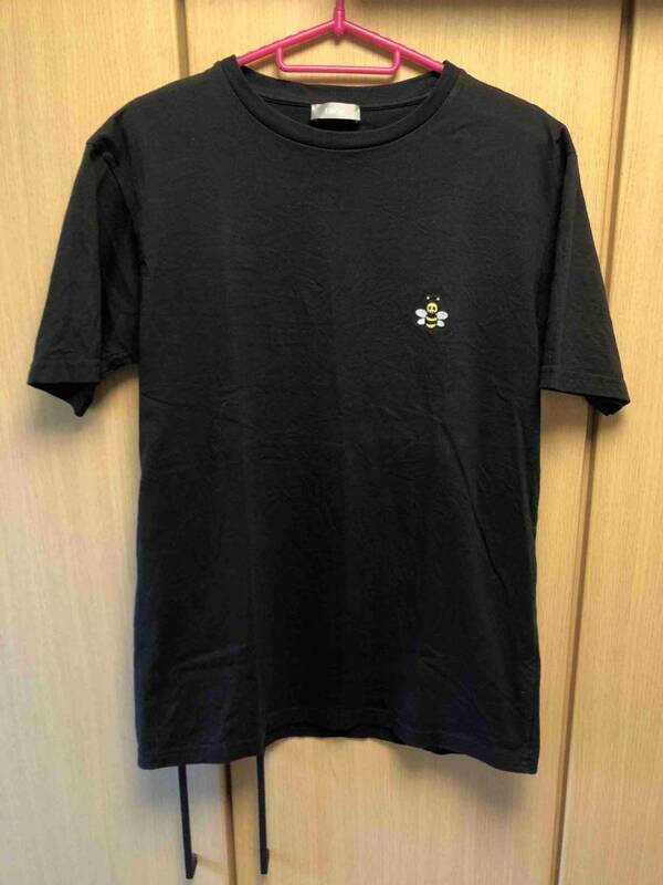 正規 19SS DIOR × KAWS ディオール カウズ KIM JONES キムジョーンズ BEE 蜂 刺繍 Tシャツ 黒 XS 923J611W6041
