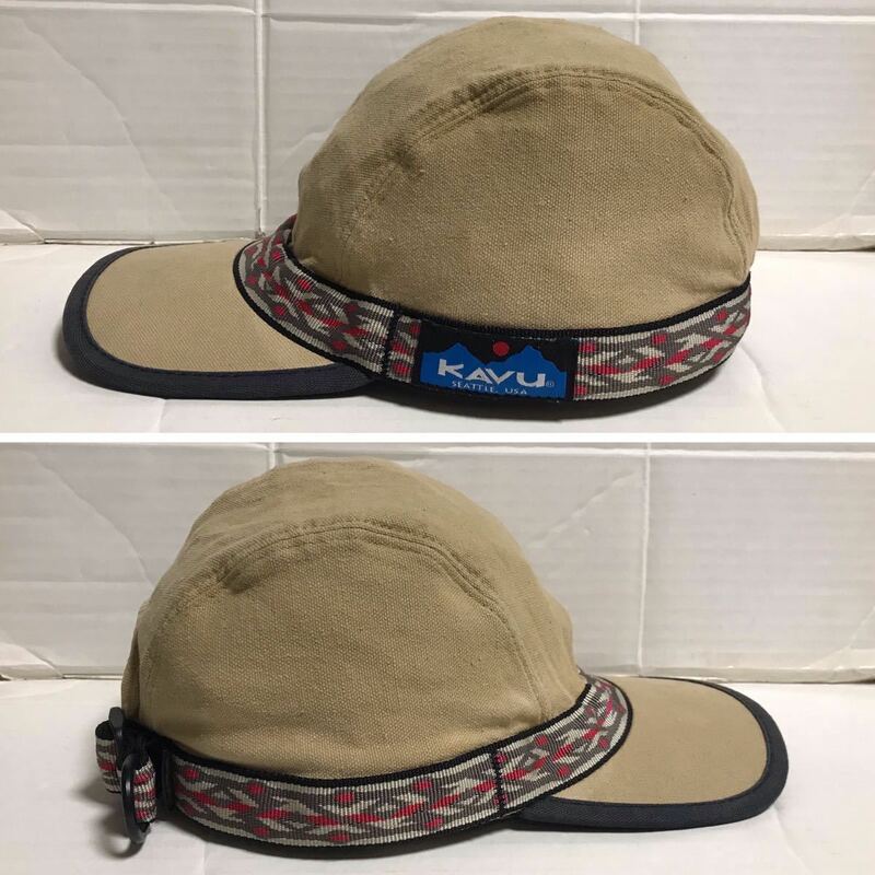 KAVU カブー キャップ 帽子 ベージュ L アメリカ製 USA